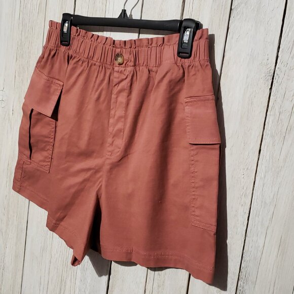 SO Shorts 13 Juniors Pink Mauve Utility Pull On Pockets Stretch Cargo - Picture 2 of 6